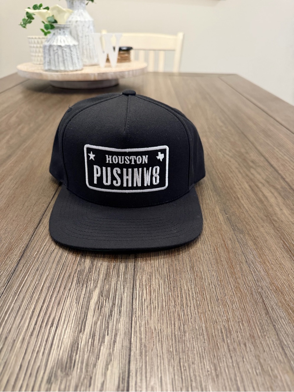PUSHN W8 Houston Black Snapback Hat